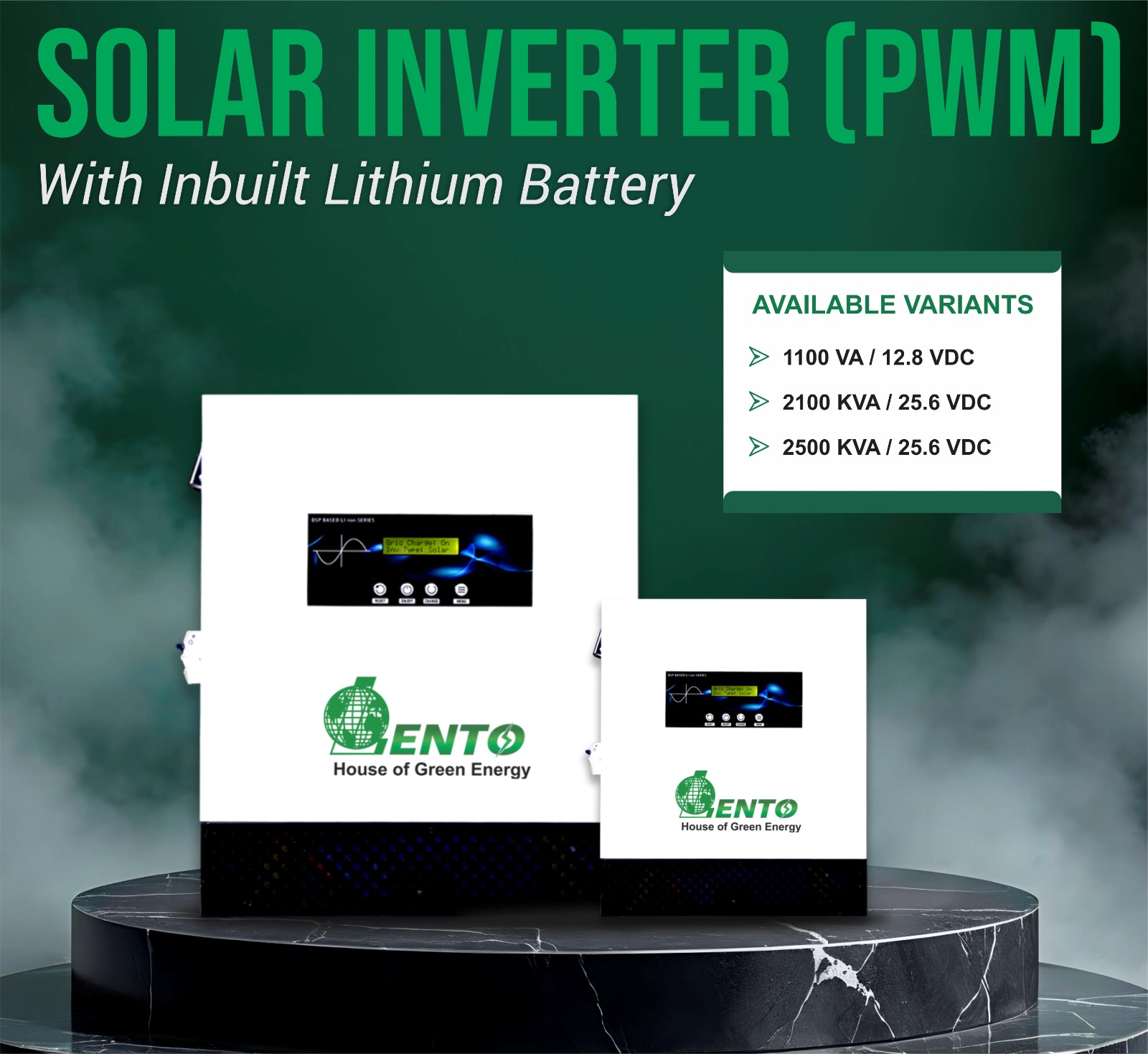 Solar Inverter with Inbuilt Lithium Battery (PWM)